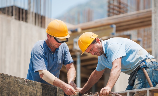 two construction workers