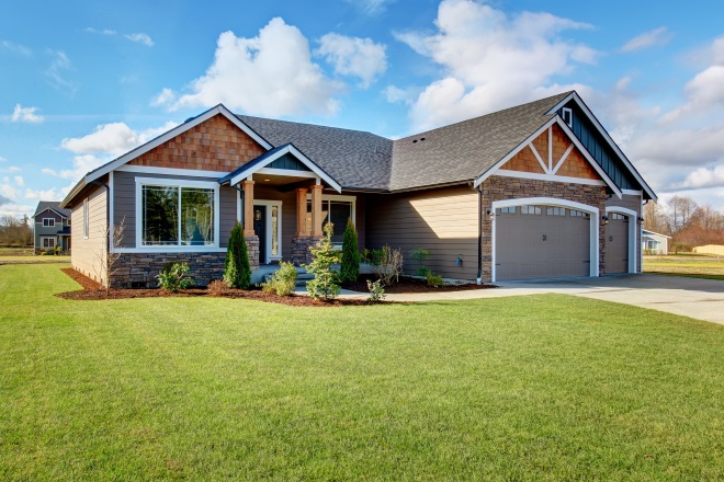front of one story house